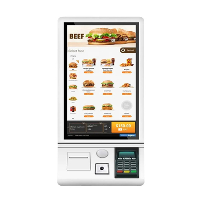 Restaurant Self Service Food Ordering Kiosks Machine With 24 Inch 27 Inch 32 Inch Panel