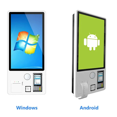 Terminal de la posición de la pantalla táctil de Windows Androide, 24 pulgadas terminal del pago del servicio del uno mismo de 27 pulgadas